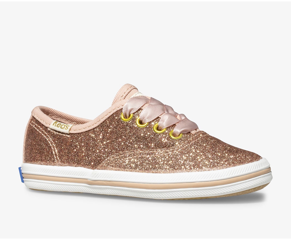 Keds Kids Sneakers Rose Gold - Kate Spade new york Champion Glitter - 842NRTULD